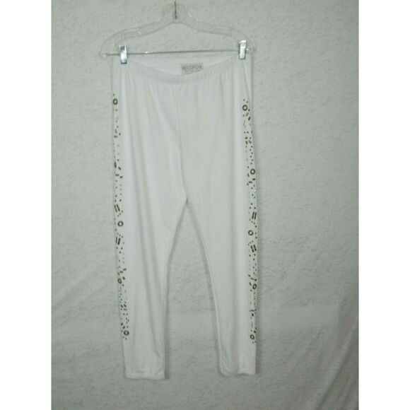 Wildfox Fleece Solid Sweatpants Joggers White Sz M‎ - Picture 6 of 8